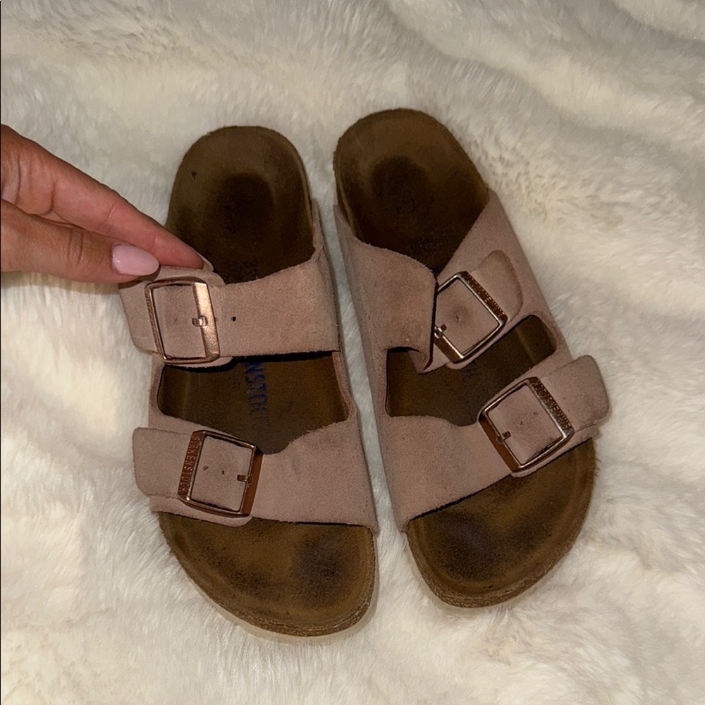 Birkenstock Tan Suede Sandals